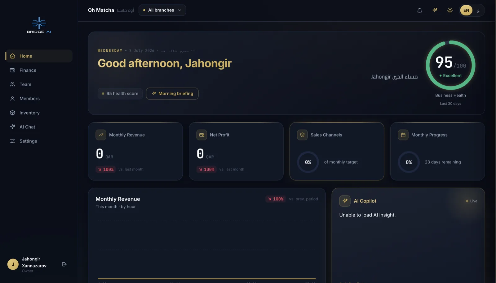 Bridge AI - AI-Powered Business Intelligence Platform for Qatar & MENA