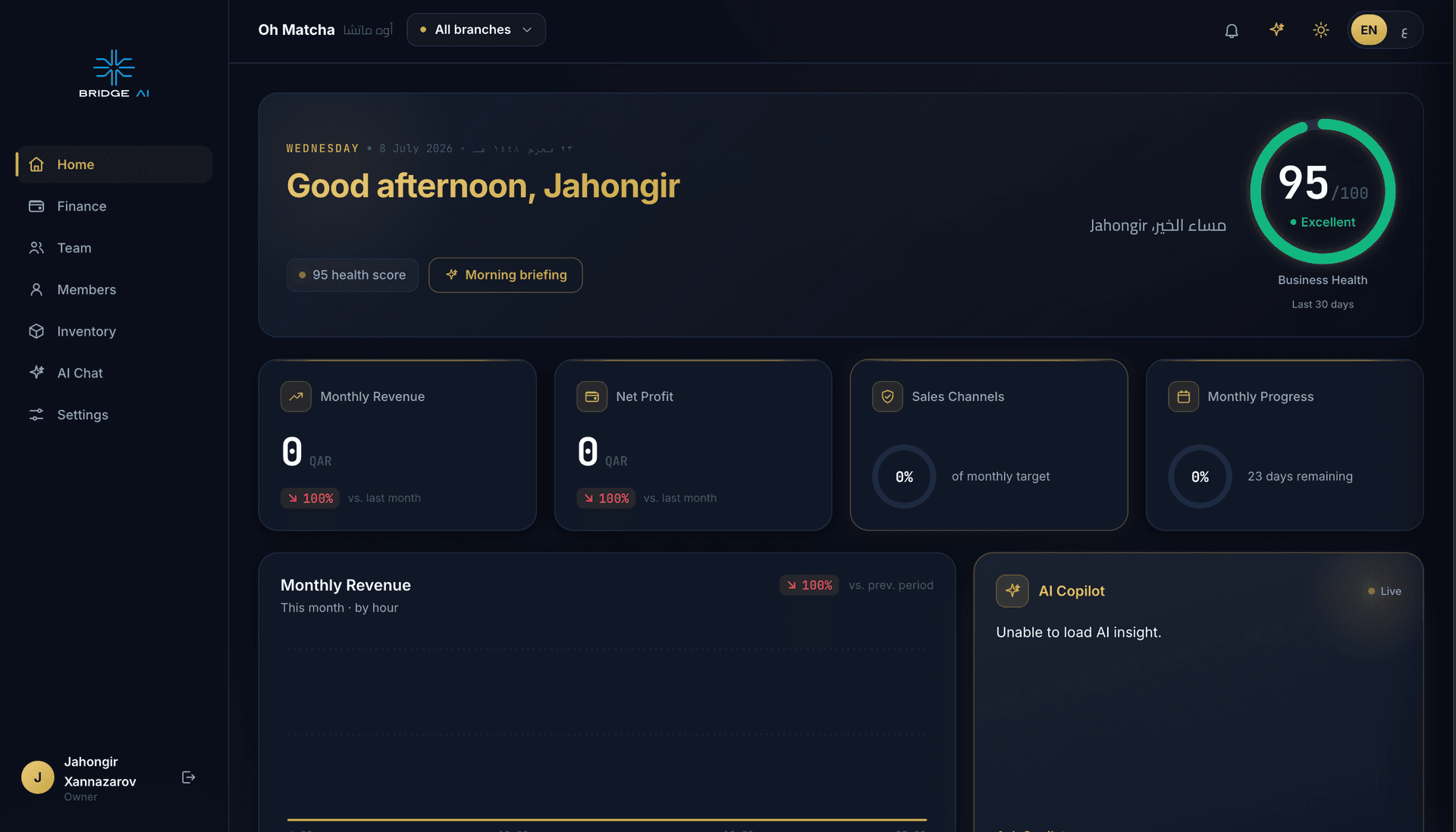 Bridge AI - AI-Powered Business Intelligence Platform for Qatar & MENA
