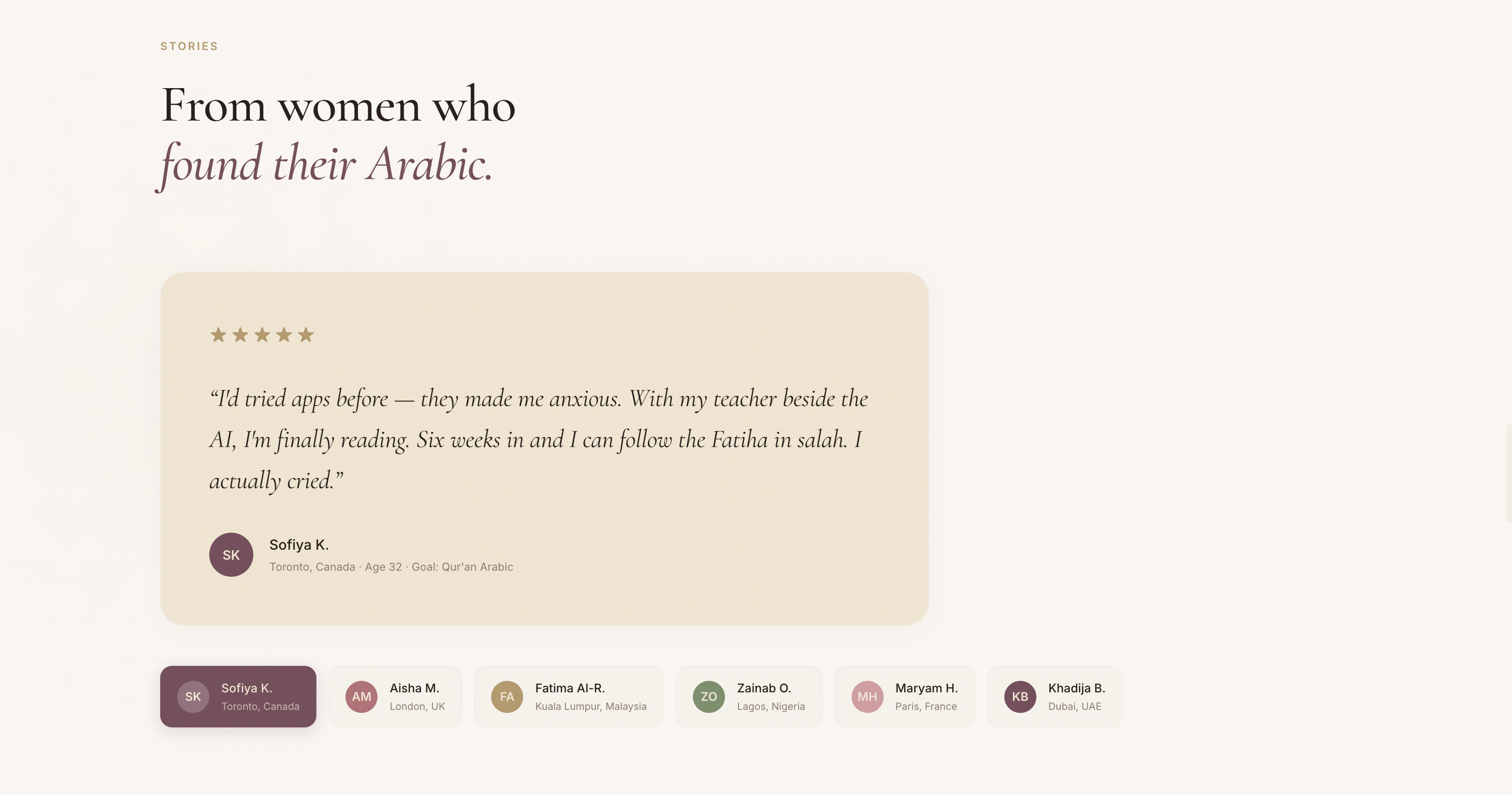 Maryam - Arabic Learning App for Women, AI Tutor + Real Female Teachers - Image 3