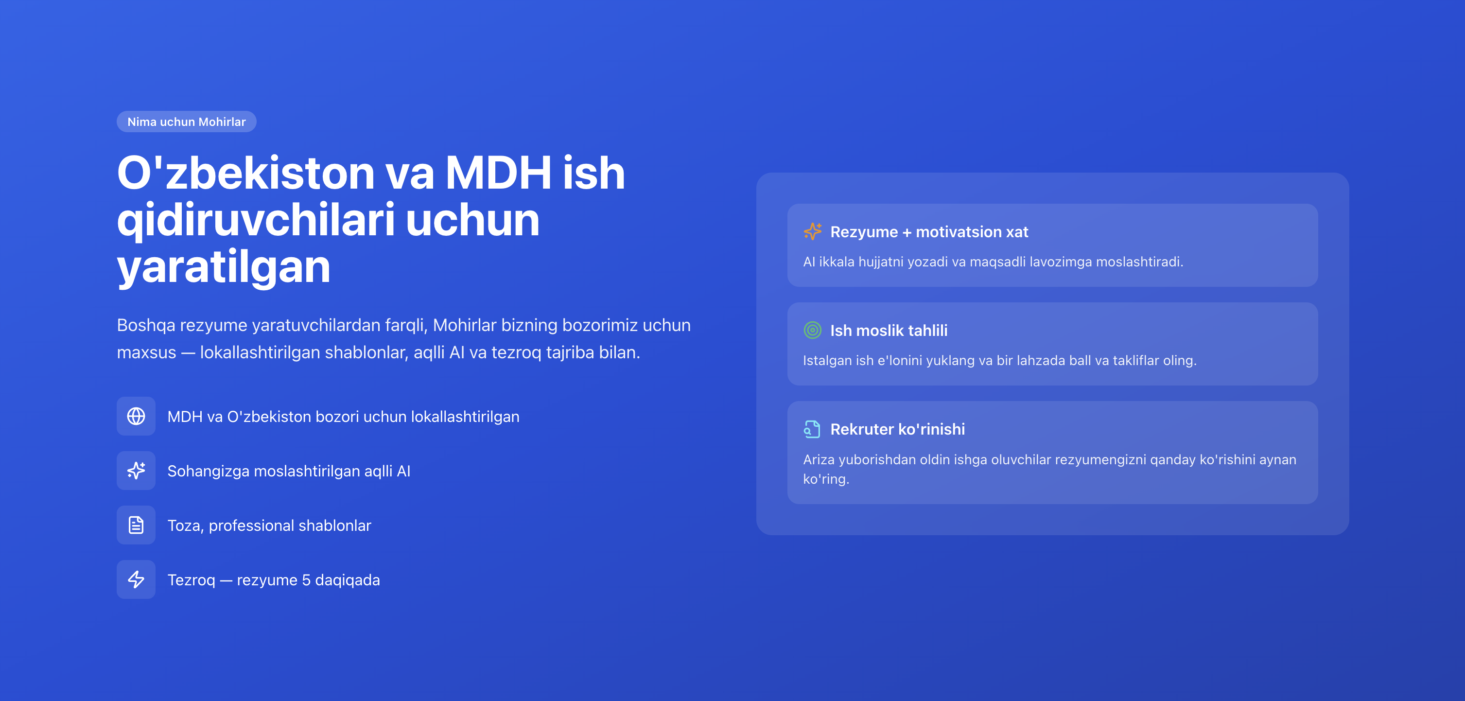 Mohirlar - Career & Resume Platform - Image 2